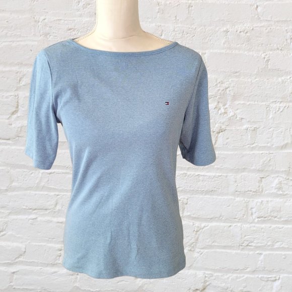 Tommy Hilfiger Tops - Tommy HiIlfiger Short Sleeve Tee Shirt in Light Blue  Size Medium